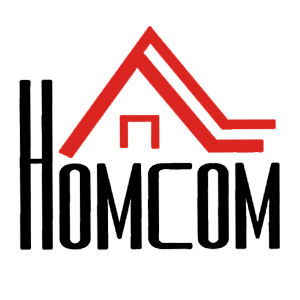 Logotipo de la marca de chimeneas eléctricas Homcom 